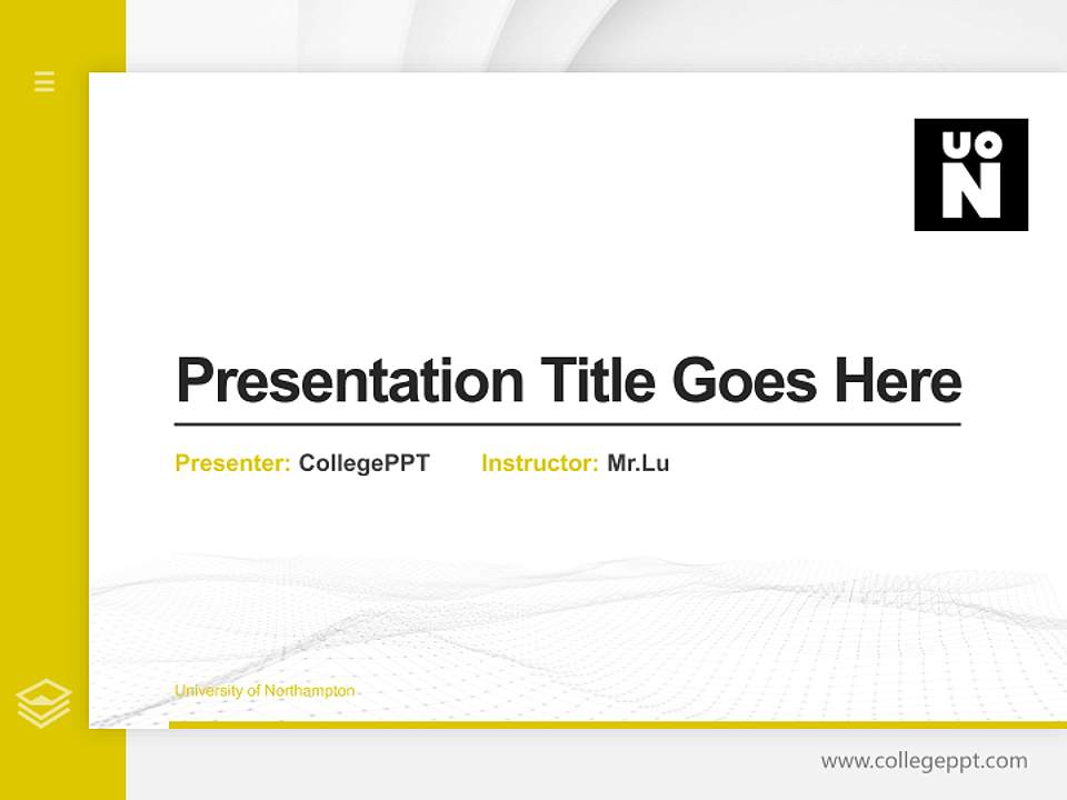 University of Northampton Thesis Proposal/Graduation Defense PPT Template4:3 ratio PPT effect preview image5