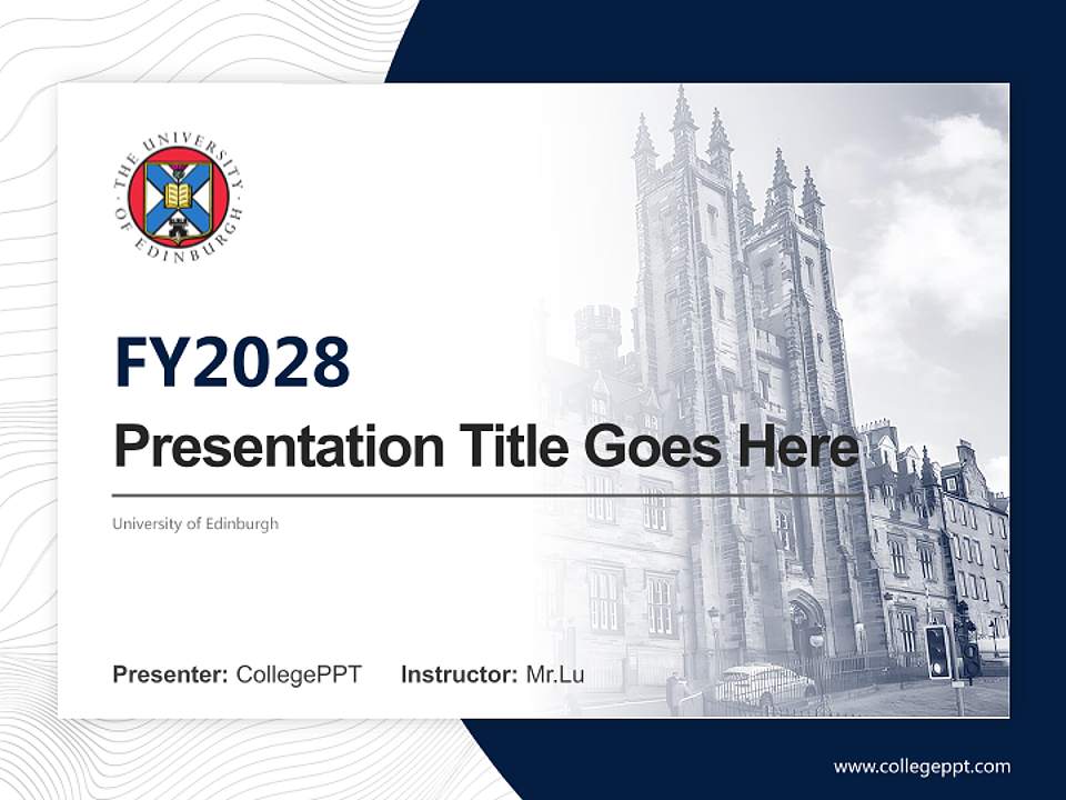 University of Edinburgh Academic Presentation/Research Findings Report PPT Template4:3 ratio PPT effect preview image5