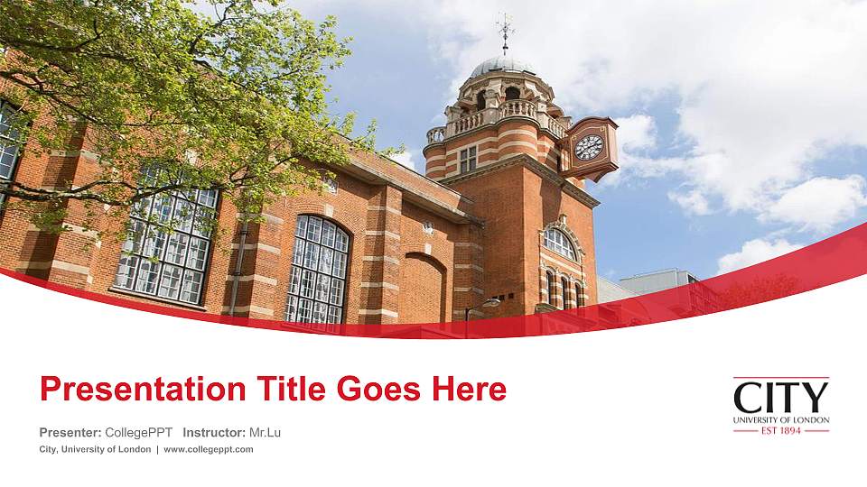 City, University of London Course/Courseware Creation PPT Template16:9 ratio PPT effect preview image