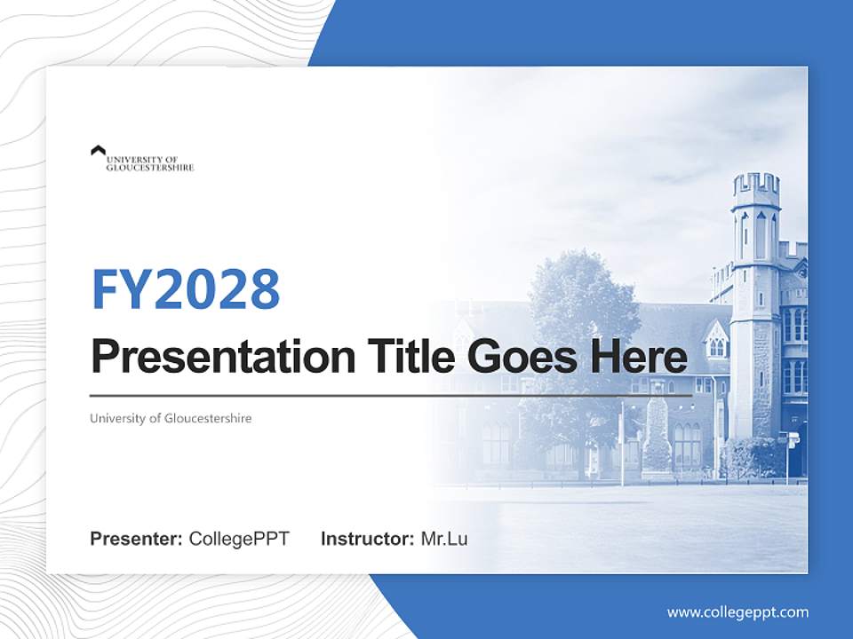 University of Gloucestershire Academic Presentation/Research Findings Report PPT Template4:3 ratio PPT effect preview image5