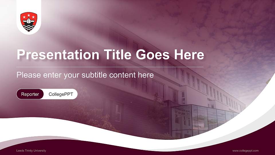 Leeds Trinity University Lecture Sharing and Networking Event PPT Template16:9 ratio PPT effect preview image