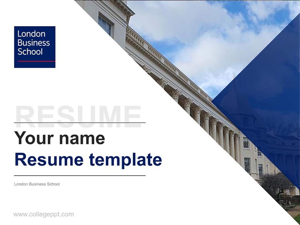 London Business School Resume PPT Template4:3 ratio PPT effect preview image5