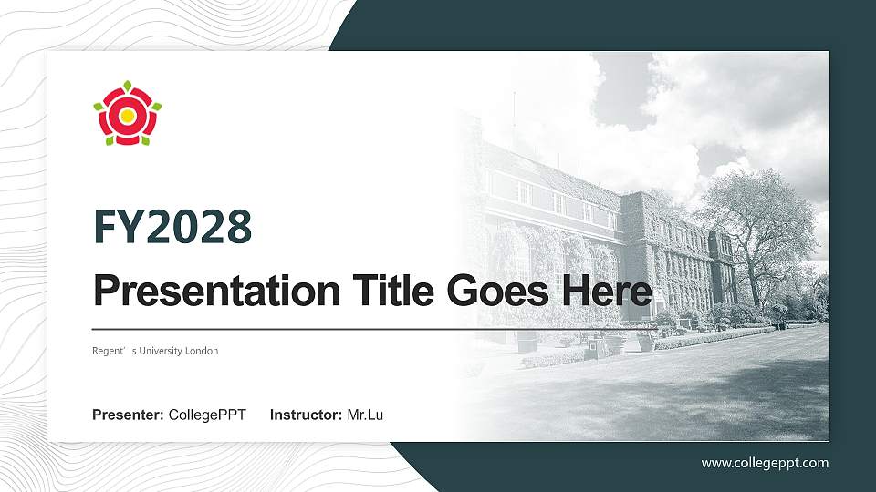 Regent’s University London Academic Presentation/Research Findings Report PPT Template16:9 ratio PPT effect preview image1