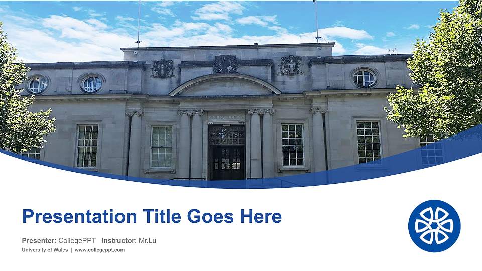University of Wales Course/Courseware Creation PPT Template16:9 ratio PPT effect preview image