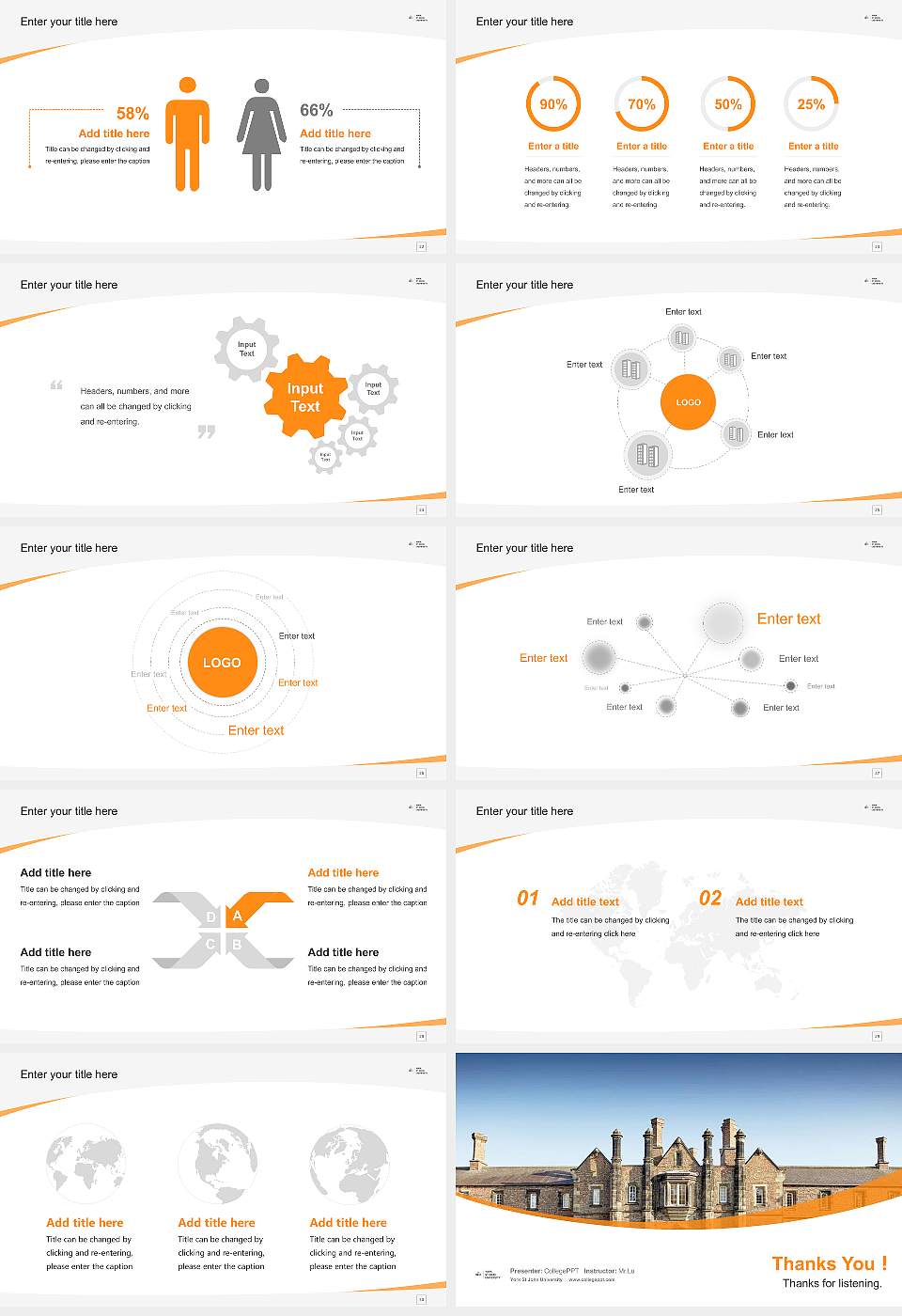 York St John University Course/Courseware Creation PPT Template16:9 ratio PPT effect preview image4