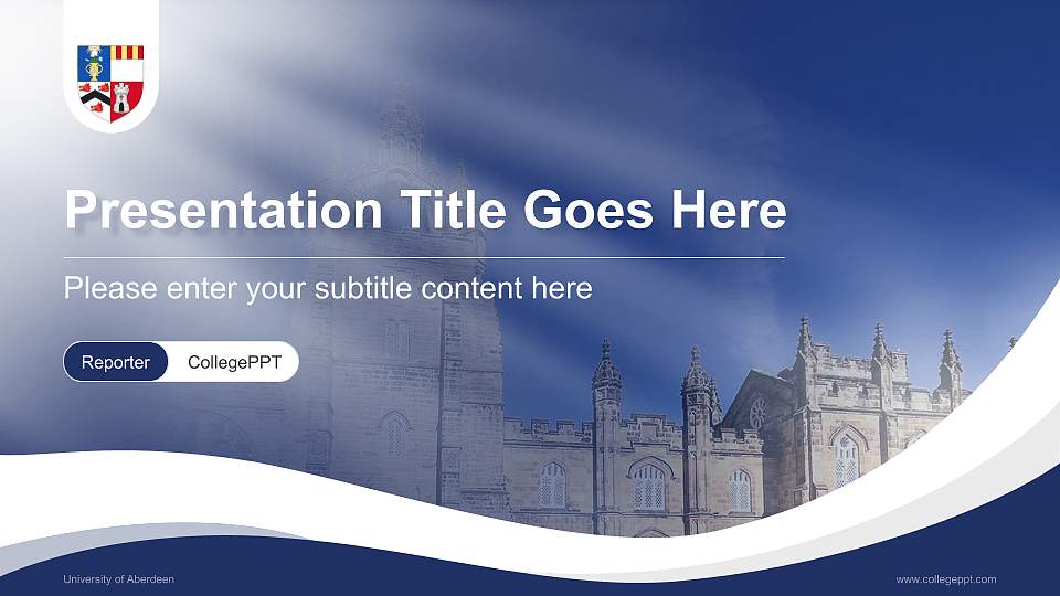 University of Aberdeen Lecture Sharing and Networking Event PPT Template16:9 ratio PPT effect preview image