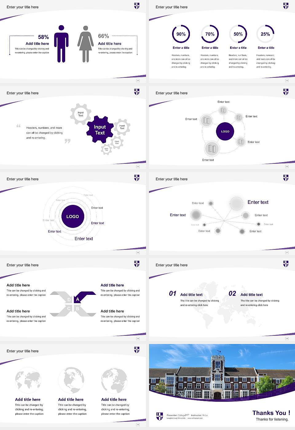 Loughborough University Course/Courseware Creation PPT Template16:9 ratio PPT effect preview image4