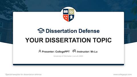 University of Chichester Graduation Thesis Defense PPT Template