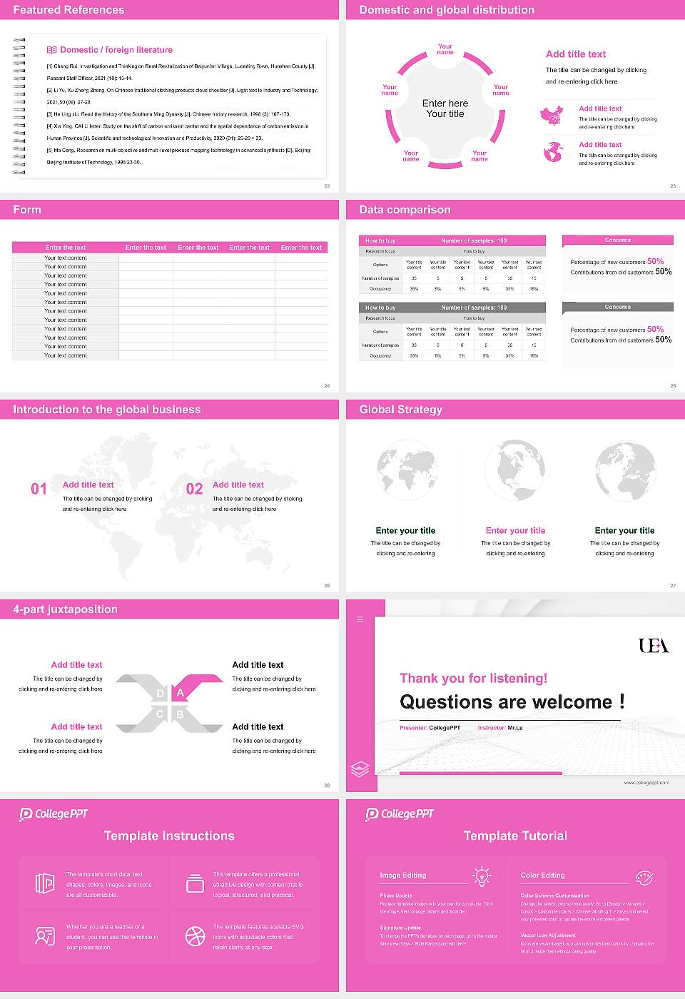 University of East Anglia Thesis Proposal/Graduation Defense PPT Template16:9 ratio PPT effect preview image4