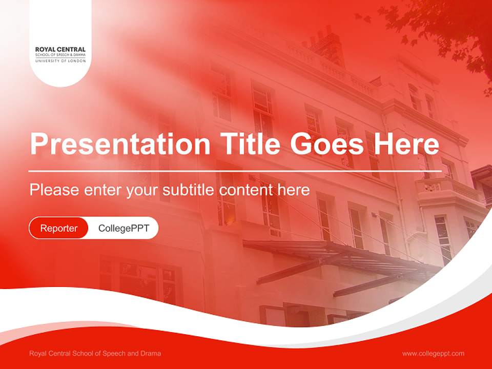 Royal Central School of Speech and Drama Lecture Sharing and Networking Event PPT Template4:3 ratio PPT effect preview image4