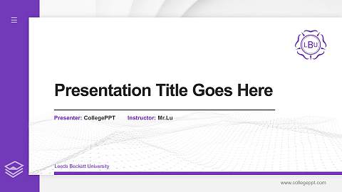 Leeds Beckett University Thesis Proposal/Graduation Defense PPT Template