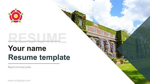 Regent’s University London Resume PPT Template