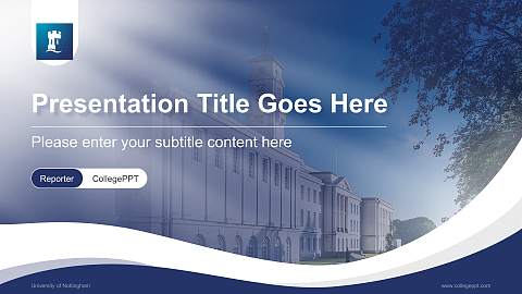 University of Nottingham Lecture Sharing and Networking Event PPT Template