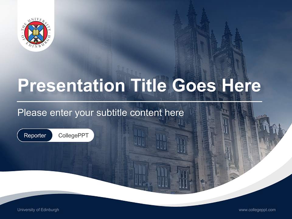 University of Edinburgh Lecture Sharing and Networking Event PPT Template4:3 ratio PPT effect preview image4