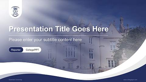 Swansea University Lecture Sharing and Networking Event PPT Template