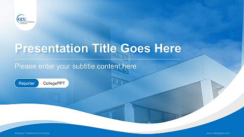 Glasgow Caledonian University Lecture Sharing and Networking Event PPT Template