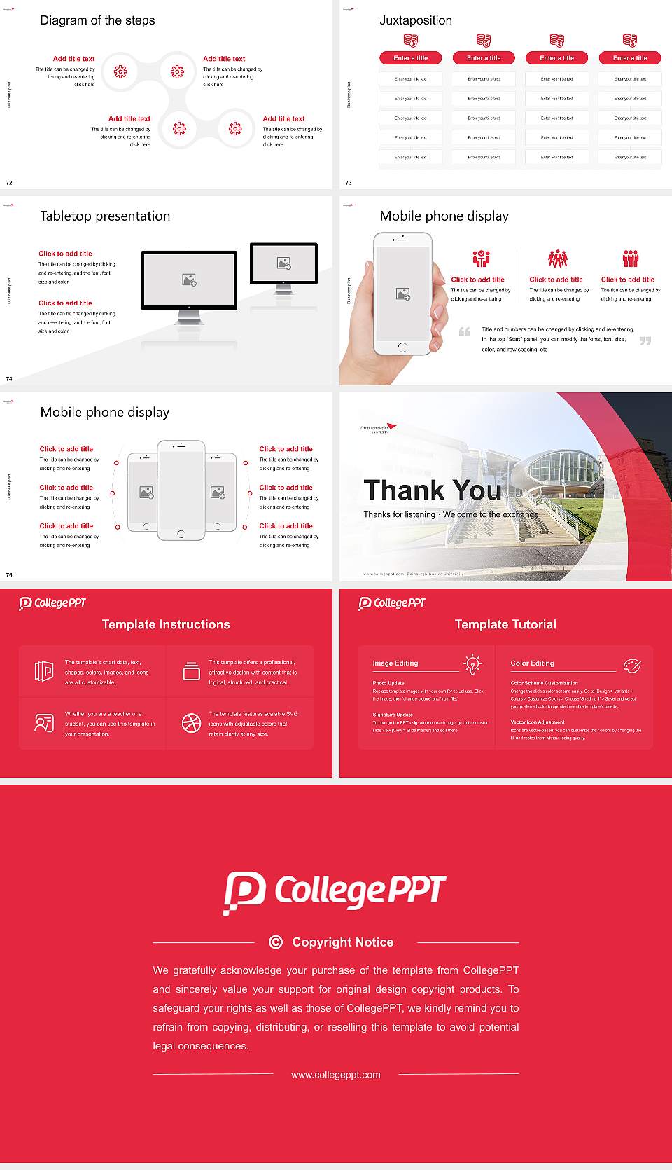 Edinburgh Napier University Competition/Entrepreneurship Contest PPT Template16:9 ratio PPT effect preview image9
