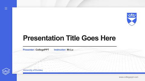 University of Dundee Thesis Proposal/Graduation Defense PPT Template