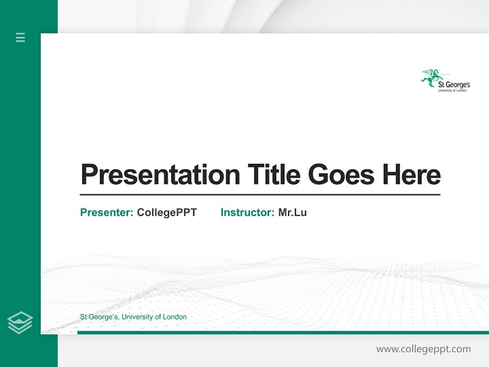 St George’s, University of London Thesis Proposal/Graduation Defense PPT Template4:3 ratio PPT effect preview image5