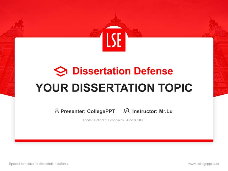 London School of Economics Graduation Thesis Defense PPT Template4:3 ratio PPT effect preview image7