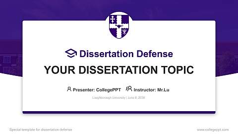 Loughborough University Graduation Thesis Defense PPT Template