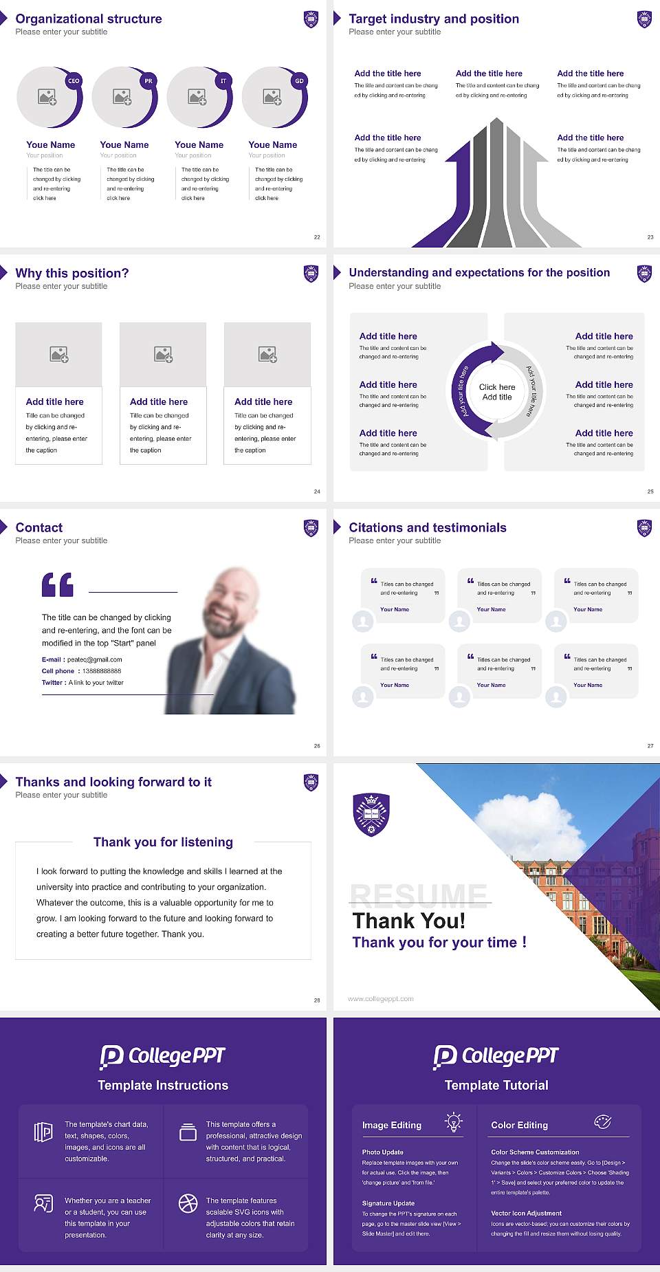 University of Sheffield Resume PPT Template4:3 ratio PPT effect preview image4