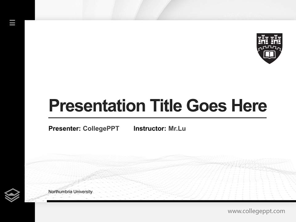 Northumbria University Thesis Proposal/Graduation Defense PPT Template4:3 ratio PPT effect preview image5