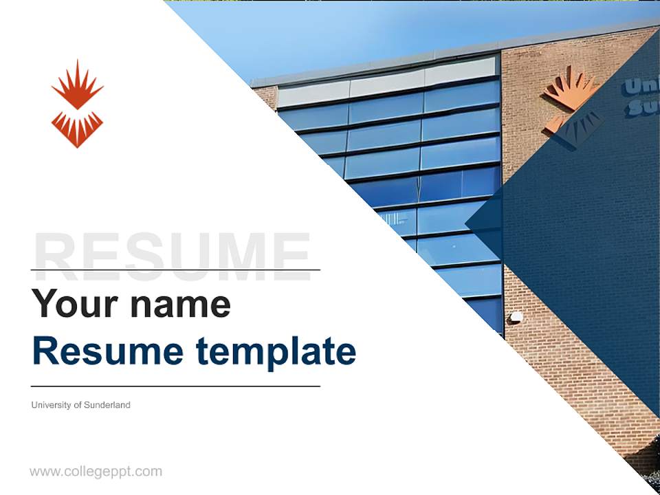 University of Sunderland Resume PPT Template4:3 ratio PPT effect preview image5