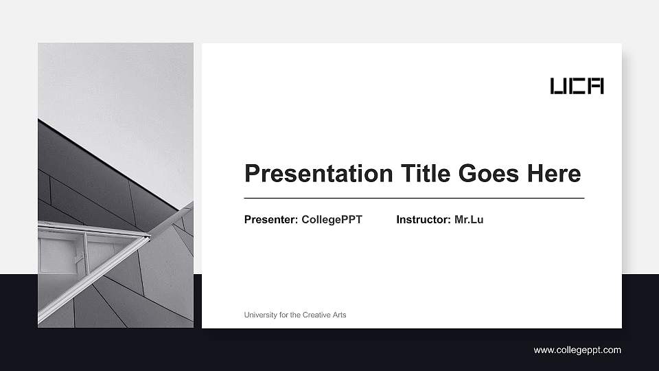 University for the Creative Arts General Purpose PPT Template16:9 ratio PPT effect preview image