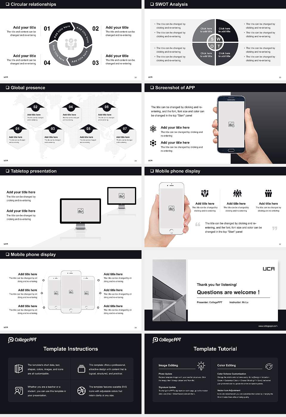 University for the Creative Arts General Purpose PPT Template16:9 ratio PPT effect preview image5