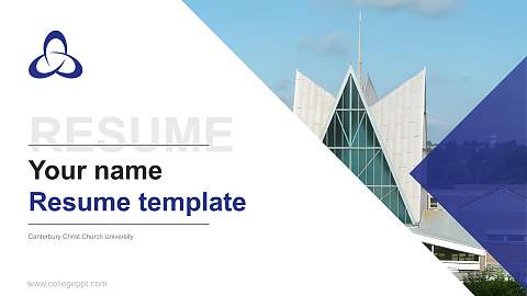 Canterbury Christ Church University Resume PPT Template