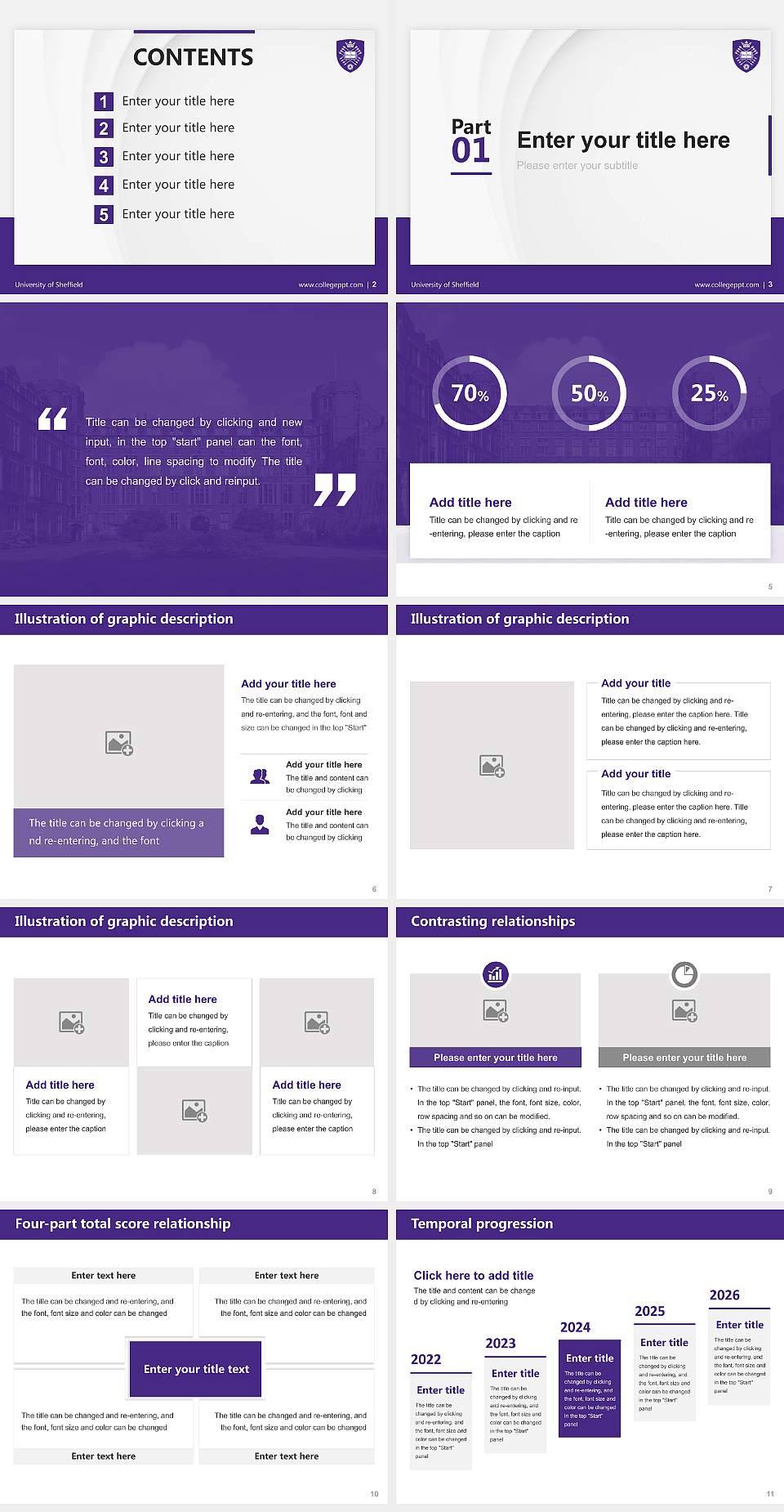 University of Sheffield Thesis Proposal/Graduation Defense PPT Template4:3 ratio PPT effect preview image2