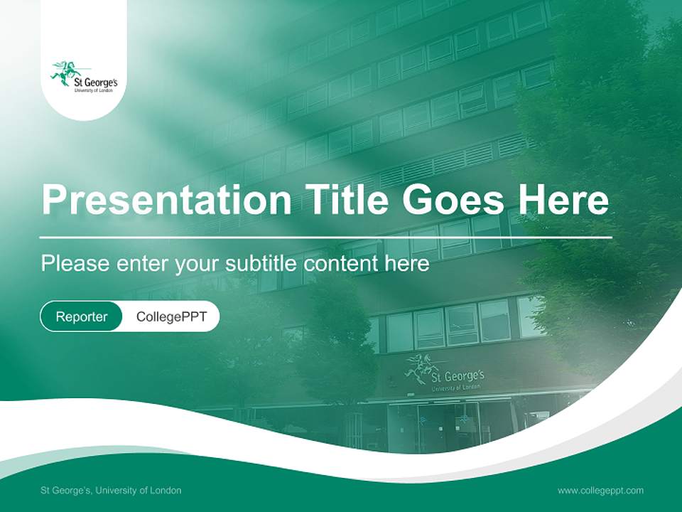 St George’s, University of London Lecture Sharing and Networking Event PPT Template4:3 ratio PPT effect preview image4