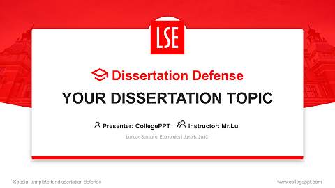 London School of Economics Graduation Thesis Defense PPT Template