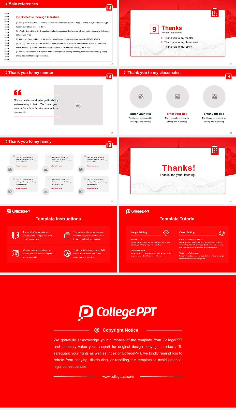 London School of Economics Graduation Thesis Defense PPT Template16:9 ratio PPT effect preview image7