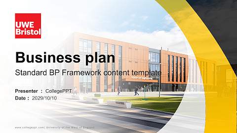 University of the West of England Competition/Entrepreneurship Contest PPT Template