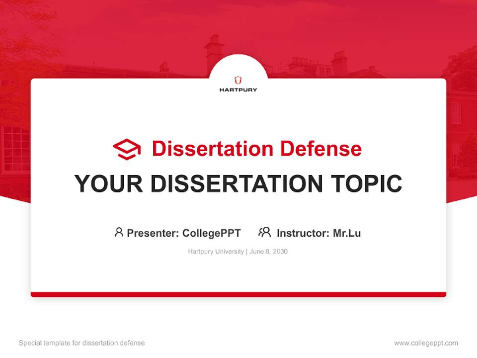 Hartpury University Graduation Thesis Defense PPT Template4:3 ratio PPT effect preview image7