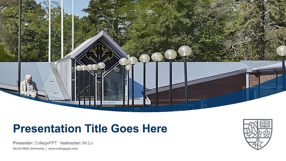 Heriot-Watt University Course/Courseware Creation PPT Template16:9 ratio PPT effect preview image