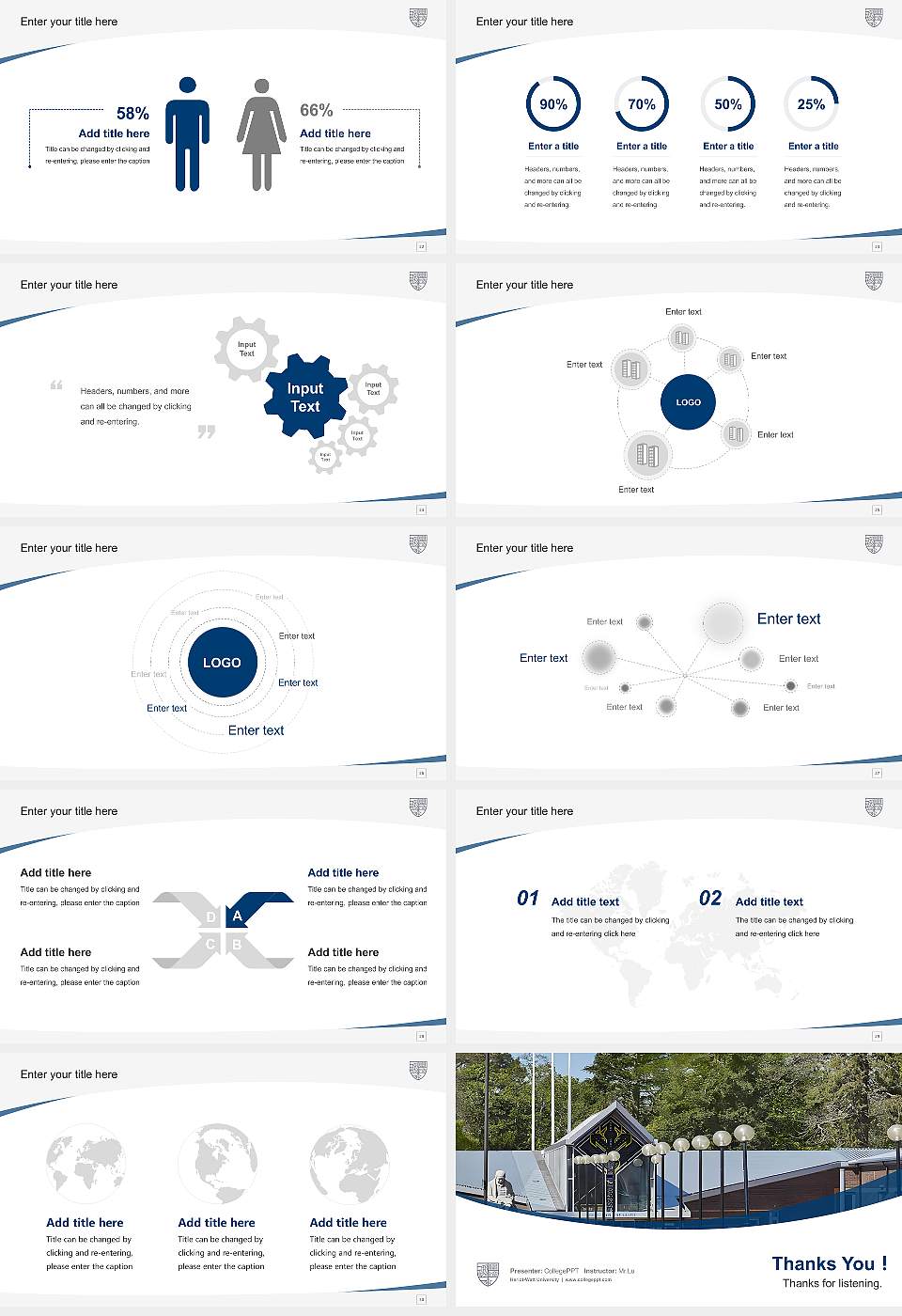 Heriot-Watt University Course/Courseware Creation PPT Template16:9 ratio PPT effect preview image4