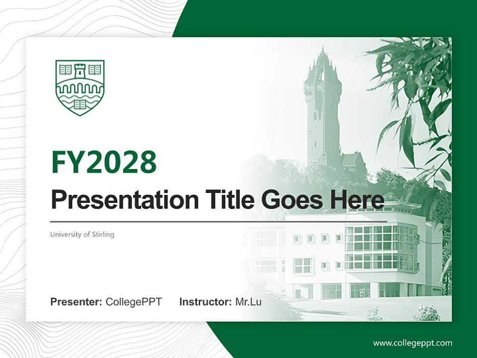 University of Stirling Academic Presentation/Research Findings Report PPT Template4:3 ratio PPT effect preview image5