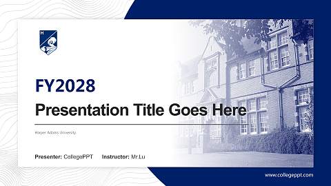 Harper Adams University Academic Presentation/Research Findings Report PPT Template