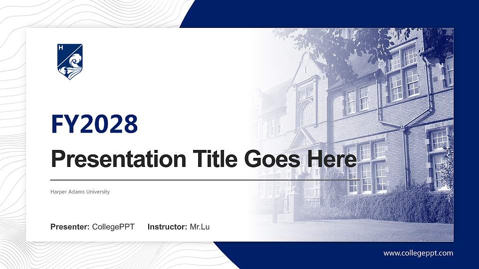 Harper Adams University Academic Presentation/Research Findings Report PPT Template16:9 ratio PPT effect preview image