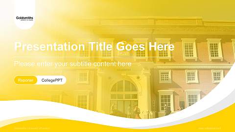 Goldsmiths, University of London Lecture Sharing and Networking Event PPT Template