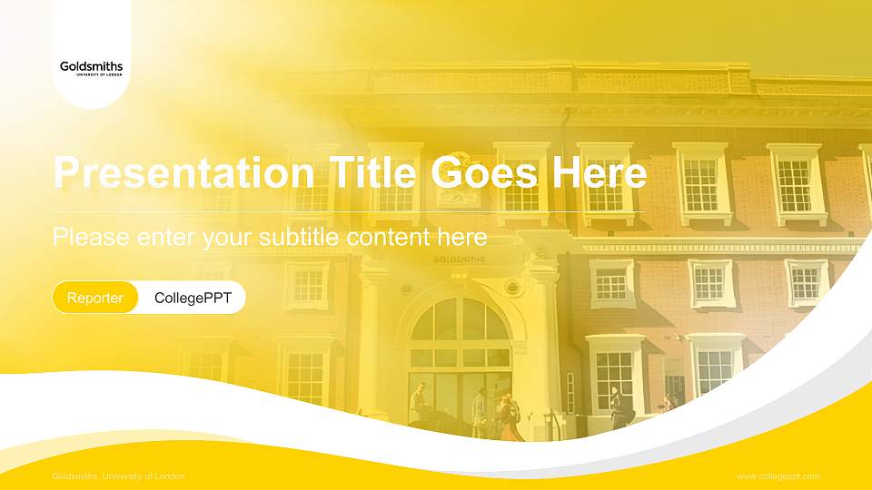 Goldsmiths, University of London Lecture Sharing and Networking Event PPT Template16:9 ratio PPT effect preview image