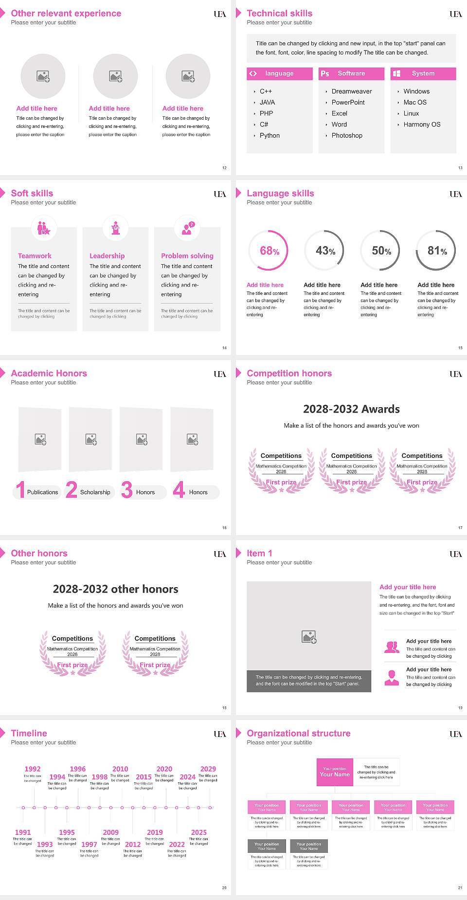 University of East Anglia Resume PPT Template4:3 ratio PPT effect preview image3