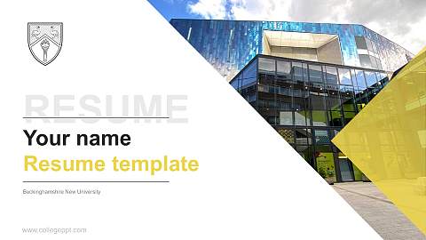 Buckinghamshire New University Resume PPT Template
