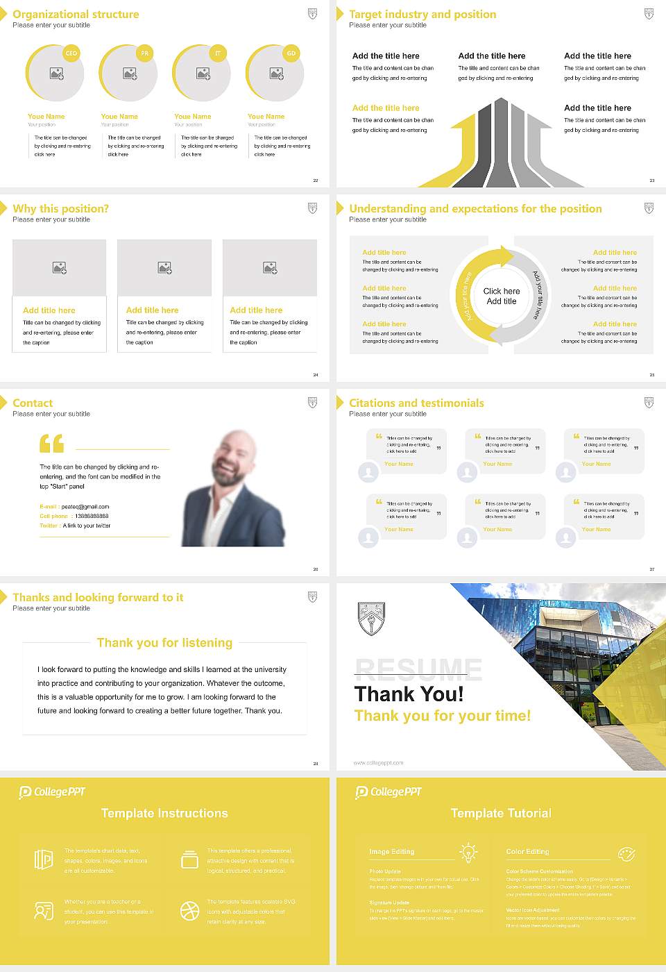 Buckinghamshire New University Resume PPT Template16:9 ratio PPT effect preview image4