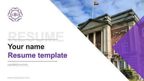 Leeds Beckett University Resume PPT Template