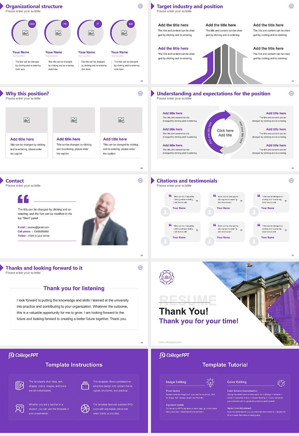 Leeds Beckett University Resume PPT Template16:9 ratio PPT effect preview image4