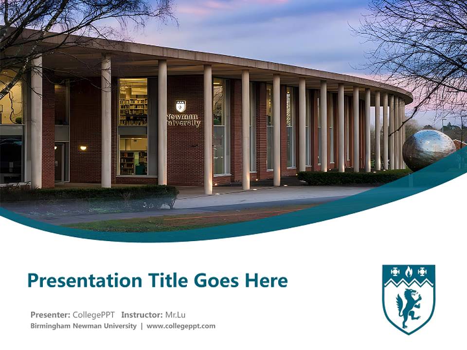 Birmingham Newman University Course/Courseware Creation PPT Template4:3 ratio PPT effect preview image5